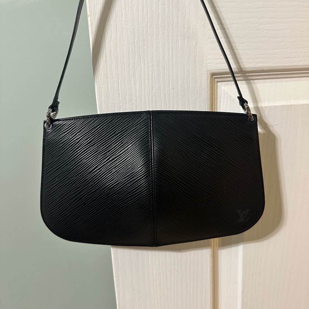 Louis Vuitton Sleek Black Shoulder Bag